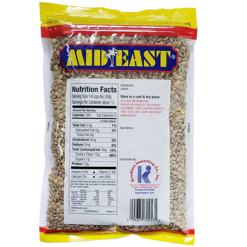 Mid-East 24 oz, Pack 1 Mid East Large Lentils