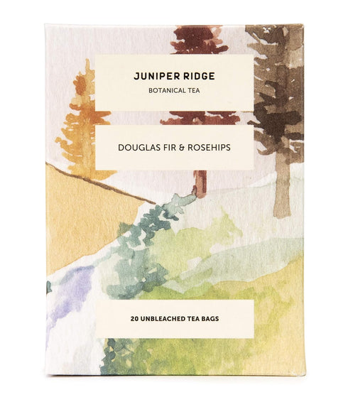 20 Juniper Ridge Douglas Fir & Rose Hip Botanical Tea - Tart & Tangy, Citrus, & Mild Evergreen Notes - Vegan, Caffeine