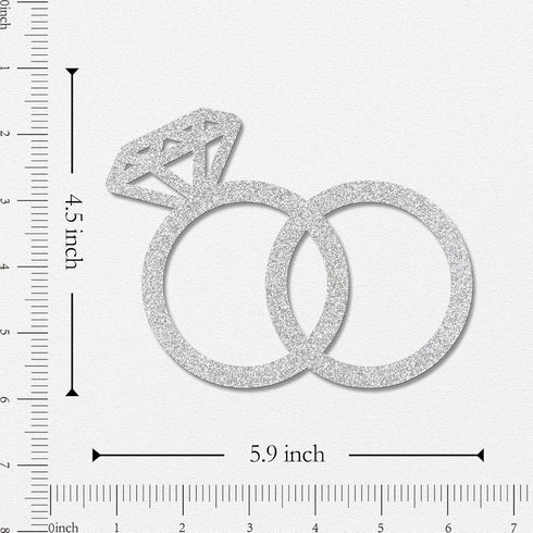 Diamond Ring Cake Topper - Engagement, Wedding, Bridal Shower, Valentine Party Decoration