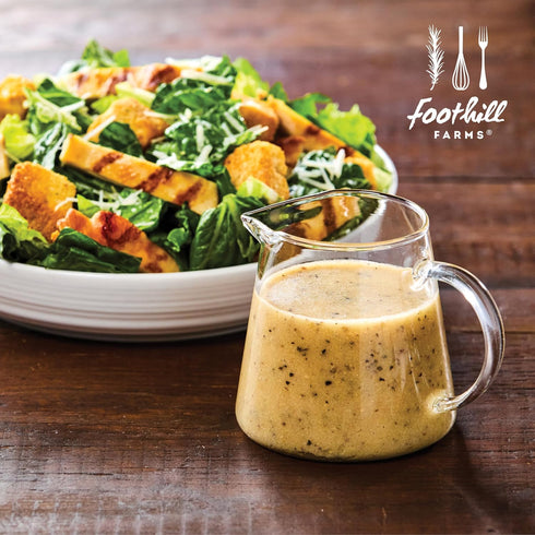 1 25 oz Packet Foothill Farms Caesar Dressing & Seasoning Mix, Make Classic Caesar Salad Dressing, Top Sandwiches, Mix