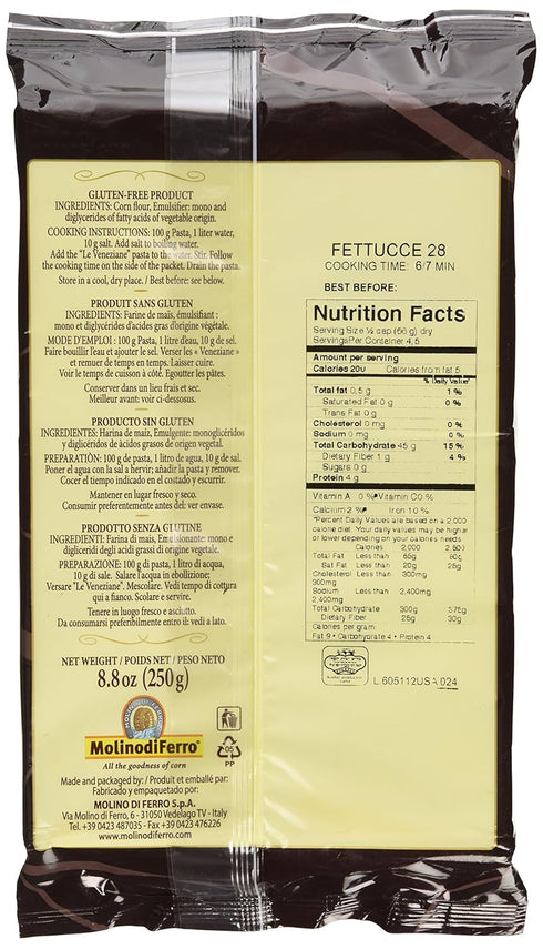 Le Veneziane (8.8 Gluten-Free Pasta - Fettuccine ounce)