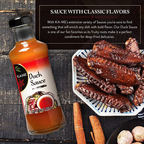 8.5 oz (Pack 2) KA-ME Duck Sauce - Tangy and Flavorful Asian Dipping and Cooking Sauce,Ingredients, No Preservatives