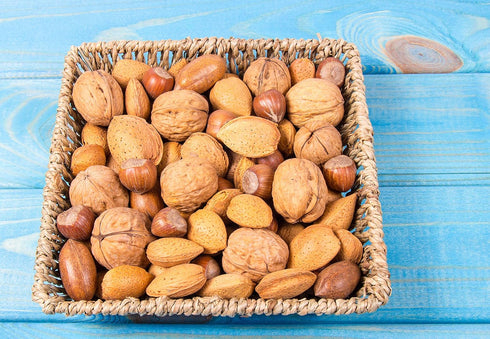 4 4 Lbs Anna and Sarah Premium Mixed Nuts in Shell, Pound Bag, California Jumbo Chandler Walnuts, Georgia Extra Large