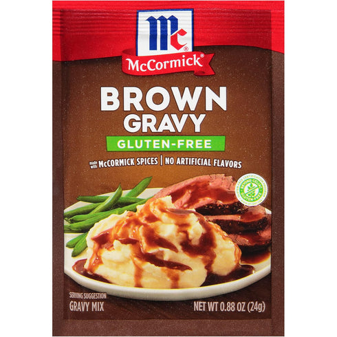 0.88 oz (Pack 12) McCormick Gluten Free Brown Gravy Mix