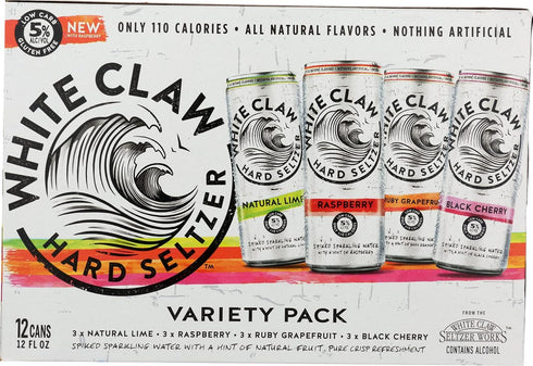 White Claw Seltzer Works Pack, 12Fl Oz (Pack 12) 5% White Claw Variety Of Abv