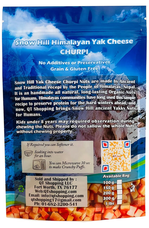 (100g/29-33Pcs) Snow Hill Himalayan Yak Milk Organic Super Strong Cheese Nuts for Men, Women & Younger Natural Yaky Fat