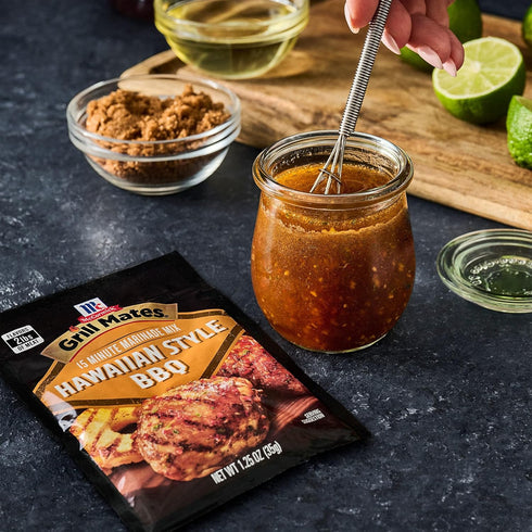 15 1.25 oz (Pack 12) McCormick Grill Mates Marinade Mix, Hawaiian Style BBQ, Tropical Hawaiian-Inspired, Minute