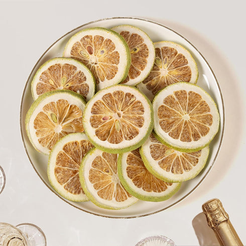 3oz/85gm 40 50 Dried Lime Slices to Pcs, Citrus Dehydrated Fruit For Cocktails, Limes For Cocktail and Decor, Cocktail