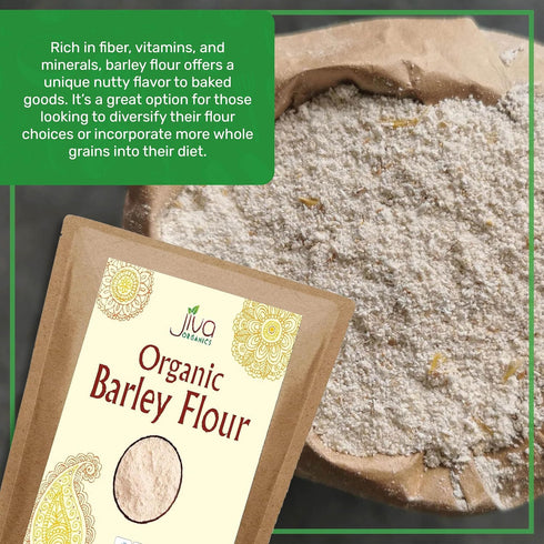 2 Jiva Organic Barley Flour Pound - All Natural & Raw - Product of India