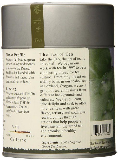 4.0 The Tao of Tea, Pearl Green Tea, Loose Leaf, Ounce Tin