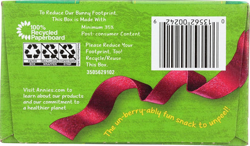 Pack, 12 9 (Pack 6) Annie's Homegrown Organic Really Peely Fruit Tape Snack, Strawberry & Berry Flavor, Gluten Free