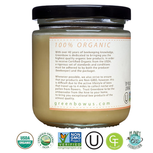 100% 11oz (311g) GREENBOW Organic Honey - USDA Certified Organic, Halal, Non-GMO, Gluten Free - Whole Food