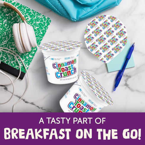 2 oz (Pack 12) Cinnamon Toast Crunch Breakfast Cereal Cup, Single Serve Cereal