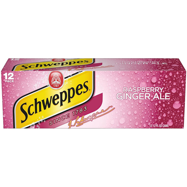 Schweppes Raspberry Ginger Ale - 12 oz cans - 12pk