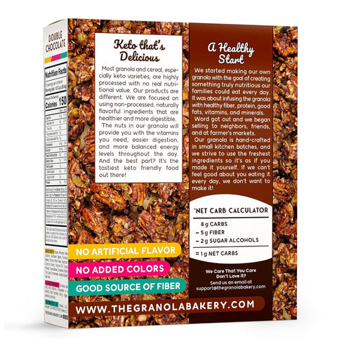 YOLEEZ 1g 10 TGB Chocolate Keto Granola | Net Carb Cereal | Gluten Free Low Carb Nut Snack, Ounces