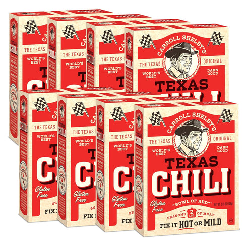 Carroll Shelby's Original Texas Brand Chili Kit 3.65oz Box (Pack of 8)