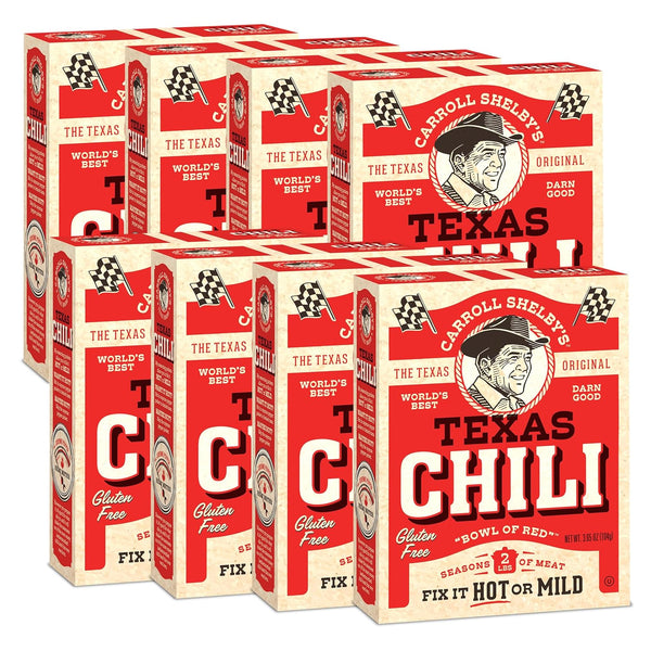 Carroll Shelby's Original Texas Brand Chili Kit 3.65oz Box (Pack of 8)