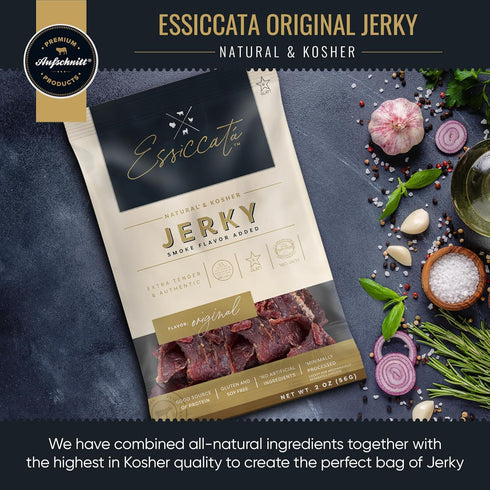 Premium Aufschnitt Products 5 Pack, Aufschnitt Essicata Jerky - Extra Tender, Low Sodium - Made in USA - Certified
