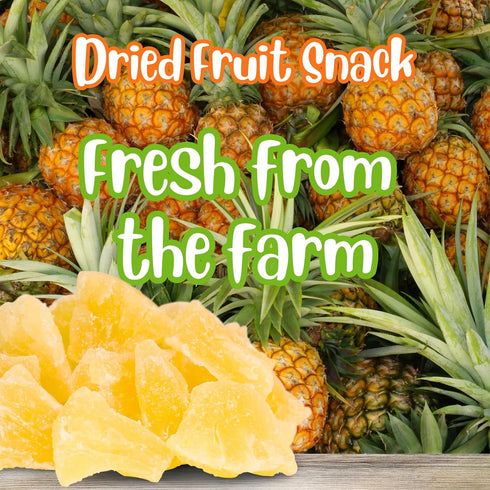 5 Lbs Delicious Dried Pineapple Chunks by It's Delish - Bulk Bag | Lightly Sweetened Candied Fruit, Low Sugar, Vegan
