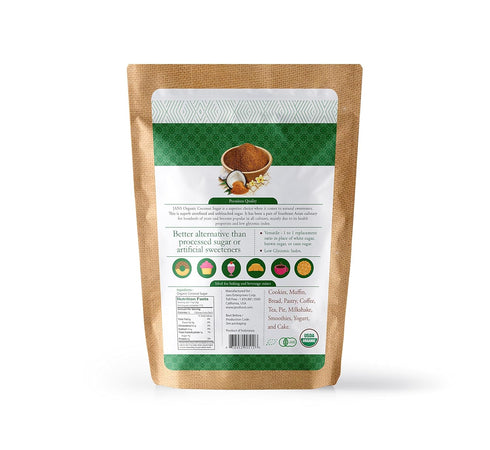 16 oz (Pack 1) Jans Organic Coconut Sugar | Made from Fresh Coconut | Gluten-Free | Non-GMO | Low Glycemic | Paleo