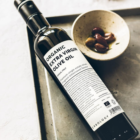 17 oz 742 0.15% 100% Erbology Organic Extra Virgin Olive Oil fl - Early Harvest - mg/kg Polyphenols - Free Acidity