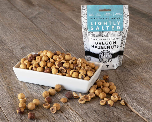 1 LB Oregon Farm To Table - Hazelnuts from Premium Growers - Dry Roasted - Lightly Salted Kosher Certified