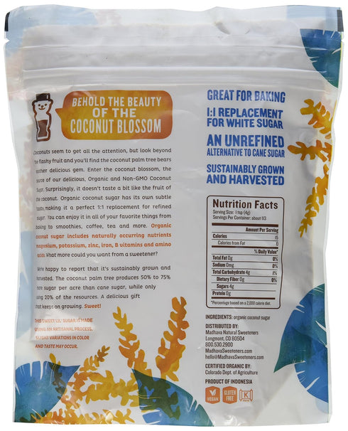 16 oz 2 Madhava Coconut Sugar - Original - - pk