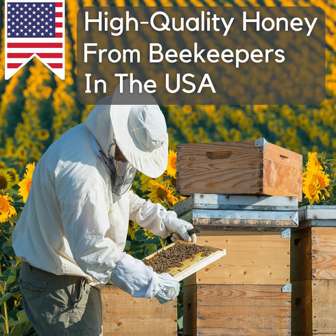 Packets Flavored Honey Sticks - Farm Fresh US Honey for Tea, Travel, Kids - Variety Flavors