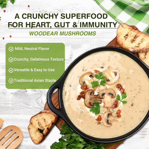 16 oz Mushroom House Dried Wild Forest Blend, - Gourmet Mix of Porcini, Shiitake, Oyster & Woodear - Rich Umami Flavor