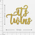 Gold Glitter Cake Topper It's Twins for Baby Shower, Gender Reveal, 1st Birthday Party Decorations, 6 Months