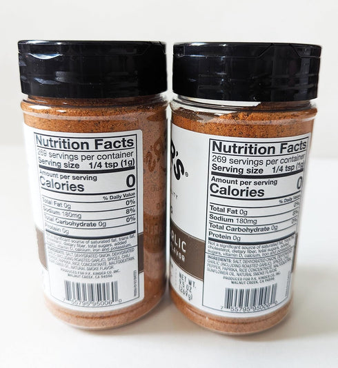 GOKUL BRANDS (9.5 oz.) 2 Pack Woodfired Garlic Powder Seasoning - Gluten Free, NON-GMO, No Added MSG, Made in USA