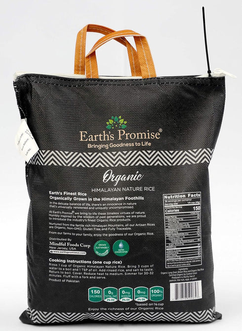 Earth's Promise 80 oz (5 lb) Heritage Gardens Organic Himalayan Nature Rice Rare Heirloom Grain, Single Origin