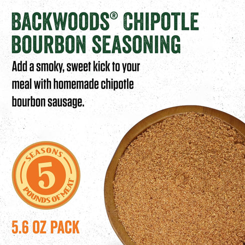5.6 OZ LEM BACKWOODS Fresh Sausage - Chipotle Bourbon Seasoning