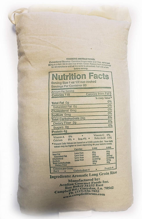 LEOFI 5 lb Baker Farms, Gourmet Louisiana Popcorn Rice, Sack
