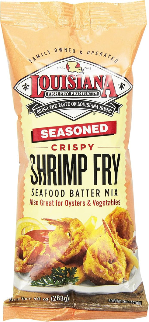 Louisiana Fish Fry Products Shrimp Fry, 10-Ounce Bags (Pack of 12)