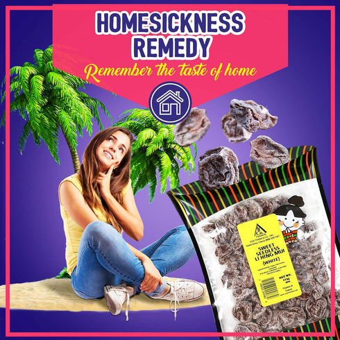 Asia Trans Sweet Seedless Li Hing Mui Crack Seed Plums, 4 oz, Naturally Sweet Dried Asian Plum Candy