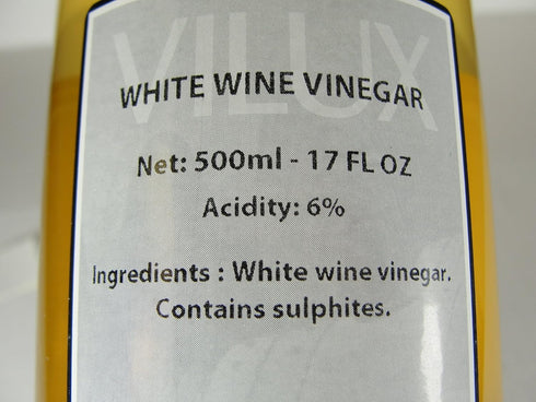 Vilux White Wine Vinegar - Premium Quality for Culinary Excellence