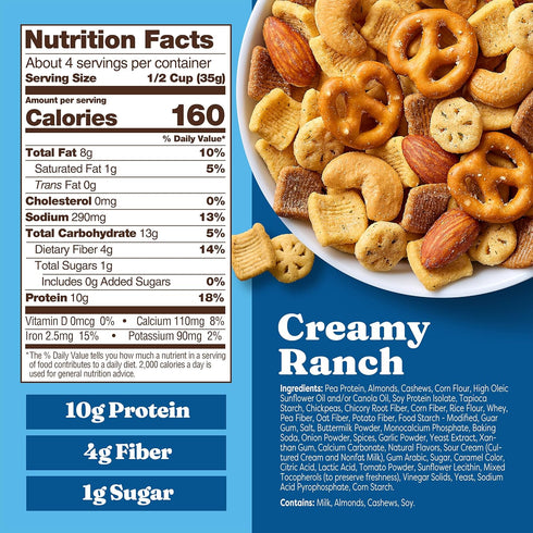 10g 1g 5.25 (Pack 3) Packaging Catalina Crunch Protein Snack Mix | Protein, Sugar per Serving | Good Source of Fiber
