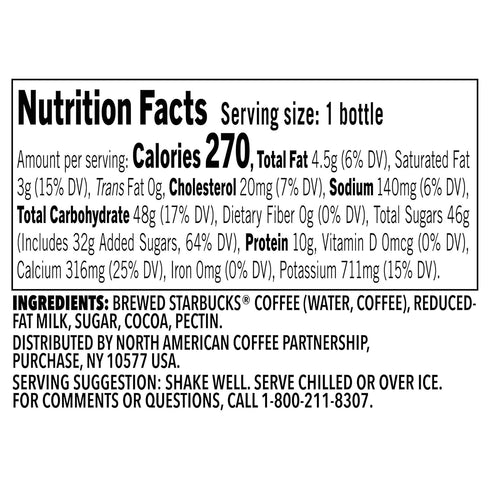 13.7 oz (12 Pack) Starbucks Frappuccino Coffee Drink, Mocha, fl Bottles