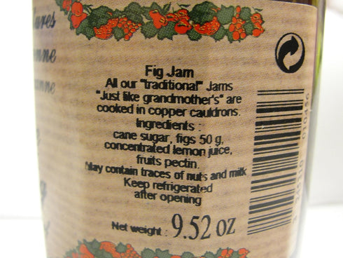 Les Confitures a l'Ancienne 9 oz Fig Jam Andresy All natural French jam pure sugar cane jar Confitures a l'Ancienne