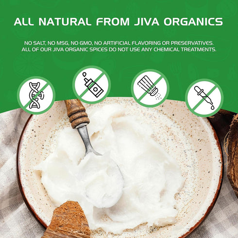 16 Jiva Organics RAW Organic Coconut Butter Ounce Jar - Creamy, Unsalted