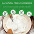 16 Jiva Organics RAW Organic Coconut Butter Ounce Jar - Creamy, Unsalted