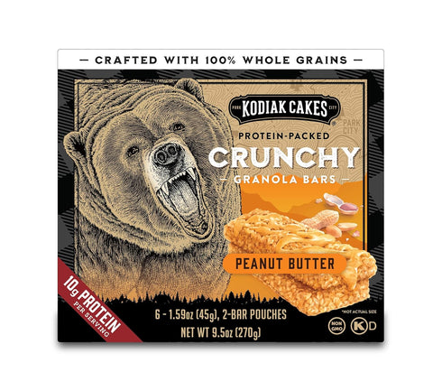 (Pack 4 Kodiak Cakes Protein Crunchy Granola Bar, Peanut Butter, of Boxes)