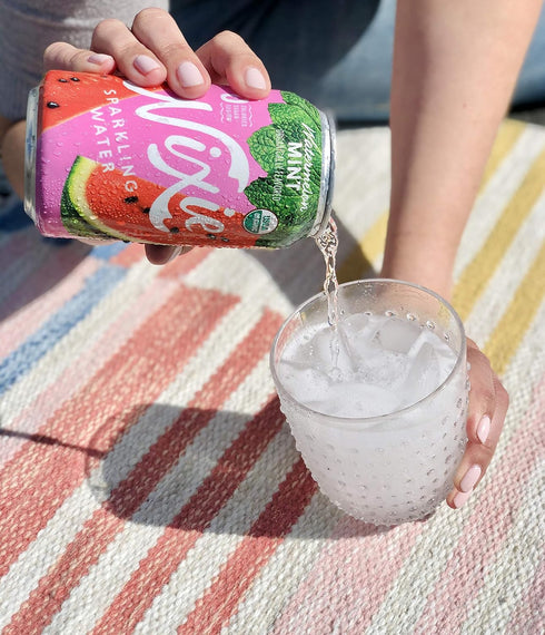12 oz 24 pack 0 0 0 Nixie Sparkling Water, Watermelon Mint | fl cans, | Organic, Vegan, Non-GMO, Gluten Free, Calories