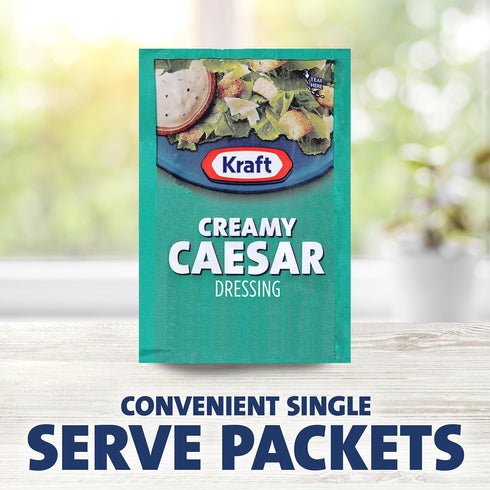 Kraft Packet (1.5 oz Packets, Pack 60) Signature Creamy Caesar Salad Dressing Single Serve
