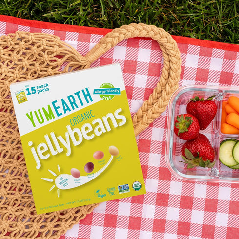 Packs, 7.5 oz. (Pack 15) YumEarth Organic Jelly Beans - Fruity Candy Snack Gluten Free Snacks for Kids - Allergy