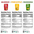 Pack 2 Pack 6 Mavuno Harvest Organic Dried Fruit Variety | Dried Mango, Pineapple, and Banana | Healthy, Vegan, No