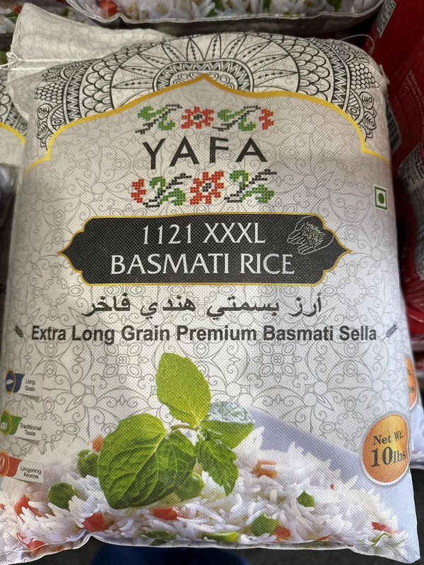 Yafa Basmati Rice, Premium XXXL Grade, 10 Pounds