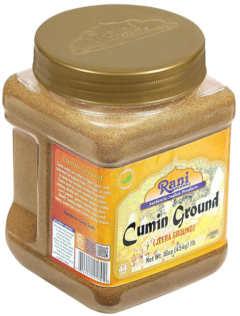 Rani Cumin (Jeera) Powder Spice, 16oz (1lb) 454g PET Jar, All Natural, Vegan, Gluten Friendly, NON-GMO, Kosher, Indian