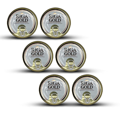 8.4 (Pack 6) Riga Gold Shproti, Sprats in Oil, ounces